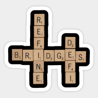 Bridges BRG.X Build Bridges Cryptocurrency Scrabble Sticker